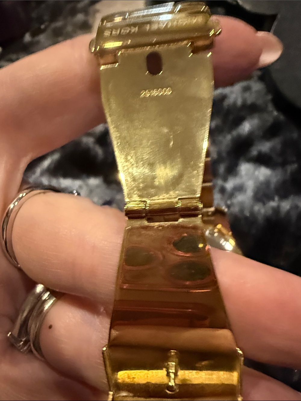 Michael kors golden large face watch with bling face. LIKE NEW - Picture 4 of 5